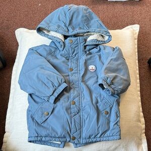Cozy Blue Hooded Puffer Jacket for Kids